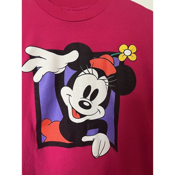 Vintage Single Stitch Pink Minnie Mouse T Shirt Size XL - Picture 2 of 9